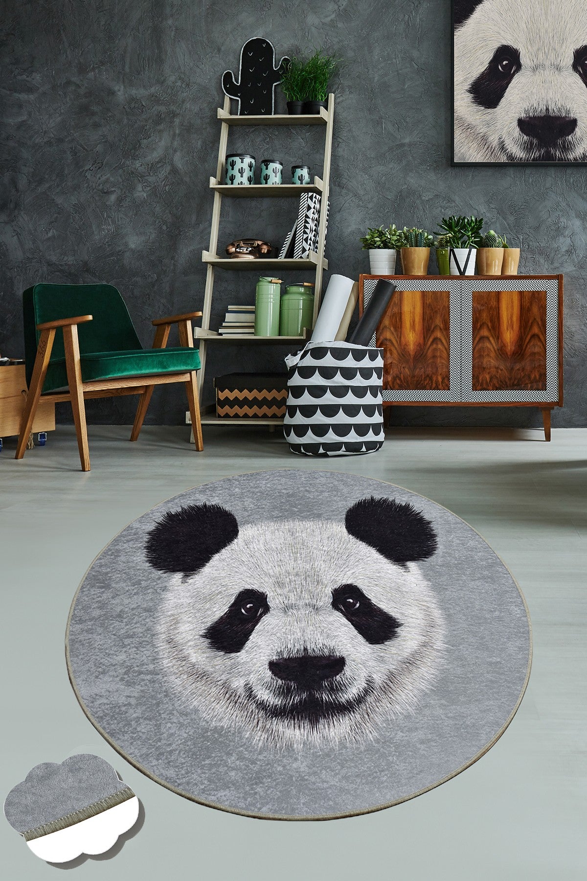 Tepih (100 cm), Huge Panda Djt Çap 100