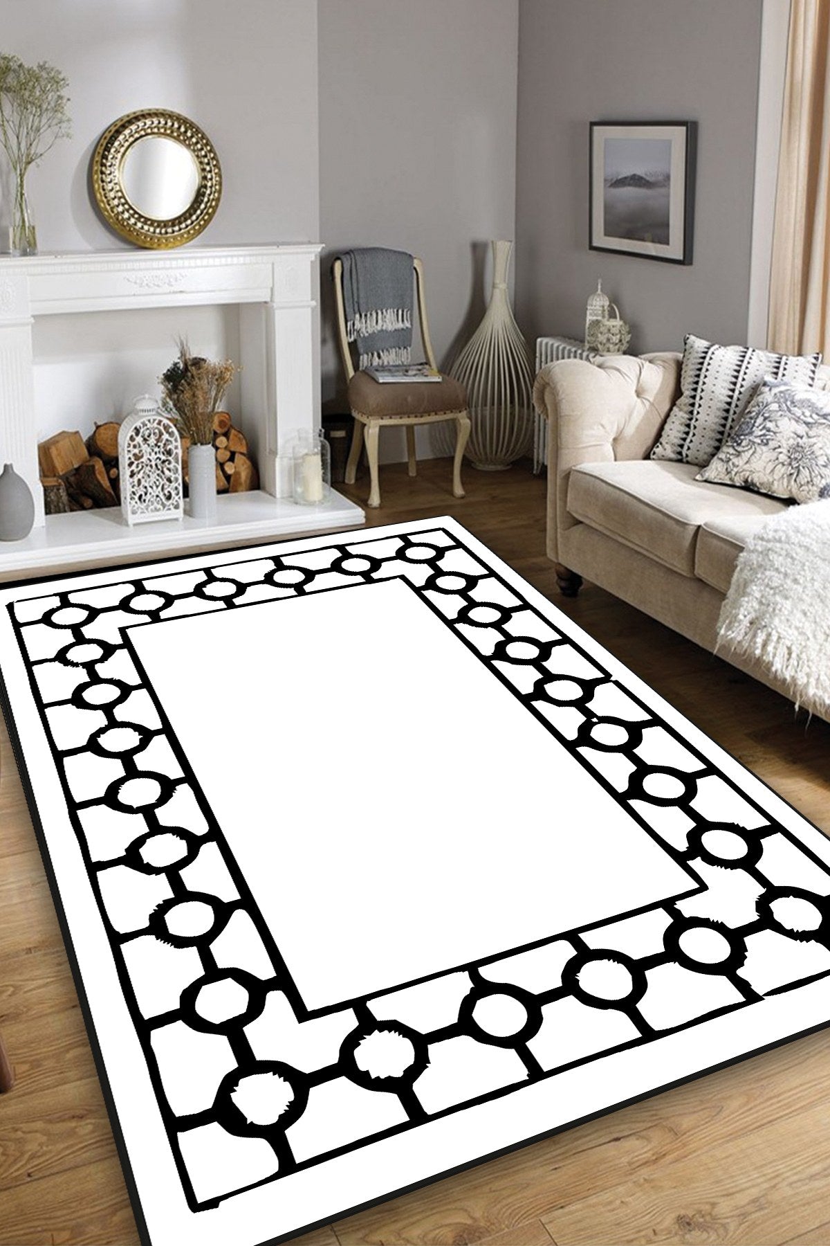 Tepih FRAME, dimenzije: 120*180 cm, Bague Ecru