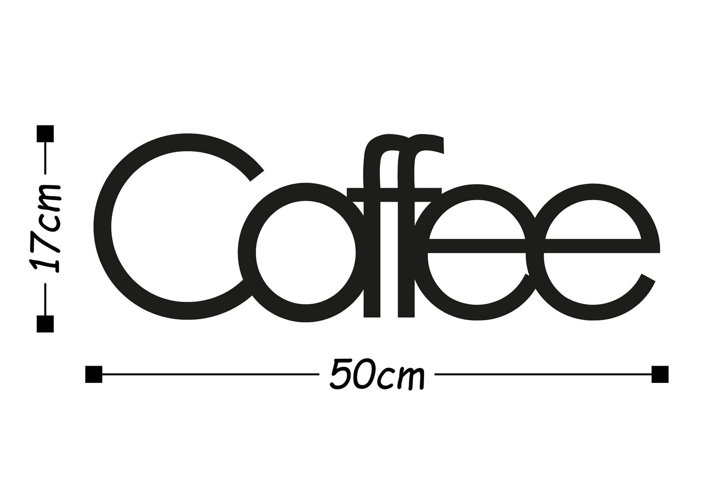 Metalna zidna dekoracija Coffee