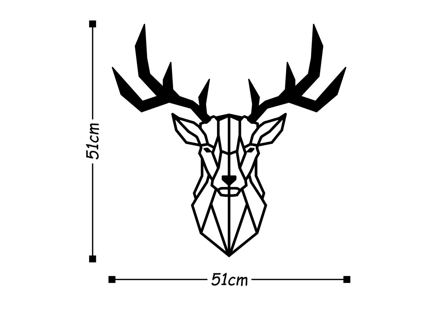 Metalna zidna dekoracija, Deer2
