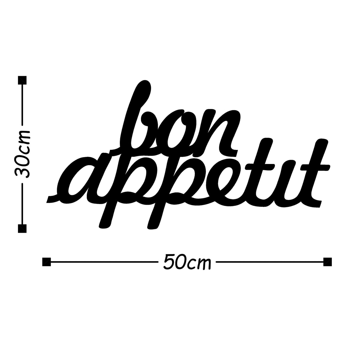 Metalna zidna dekoracija, Bon Appetit 1 - Black