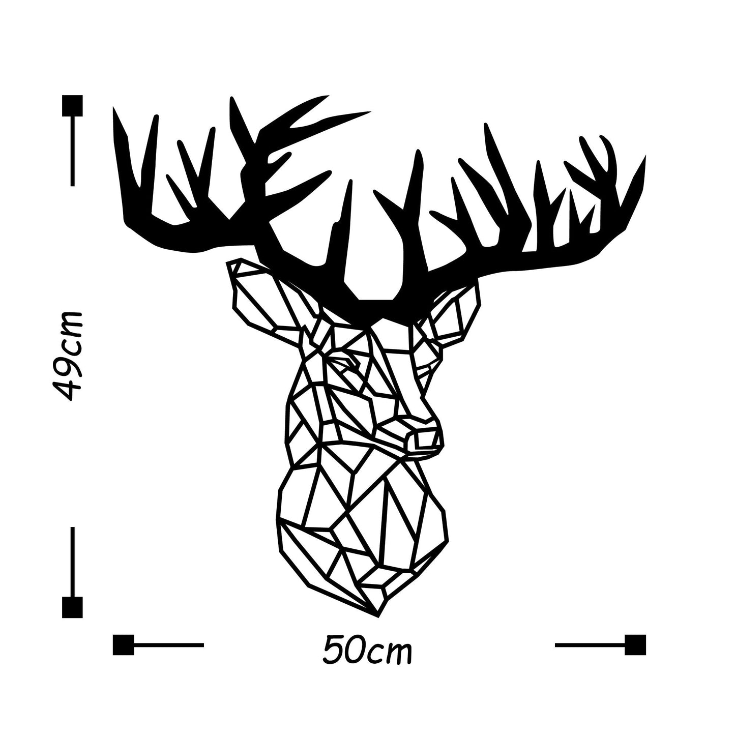 Metalna zidna dekoracija, Deer3