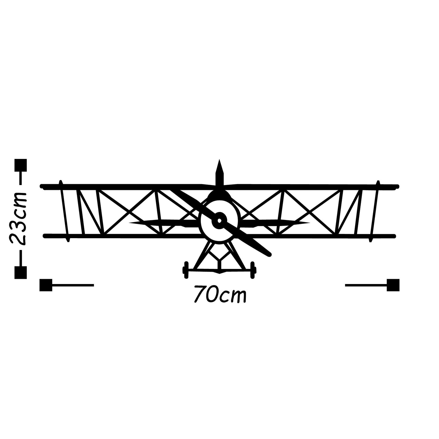Metalna zidna dekoracija, Airplane