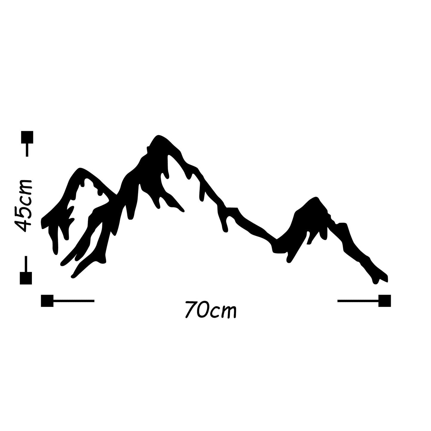 Metalna zidna dekoracija, Mountain