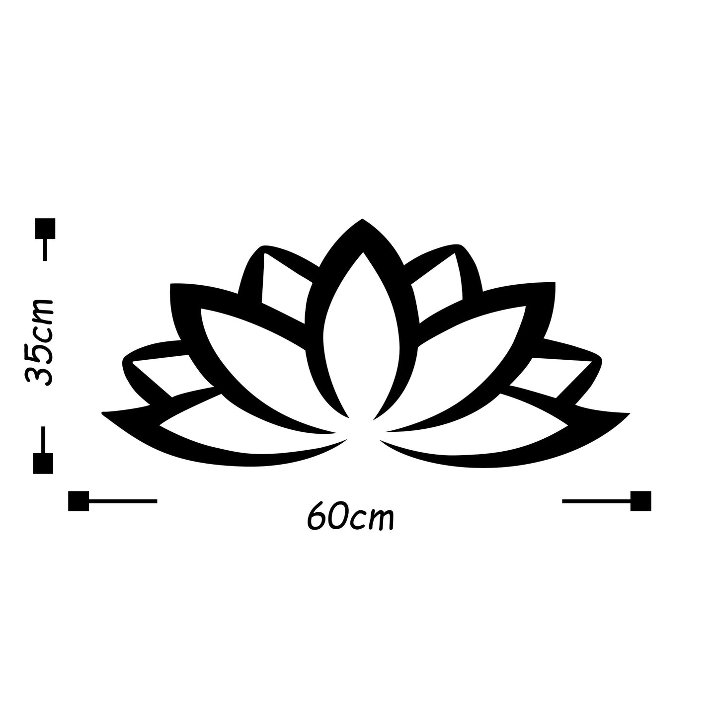 Metalna zidna dekoracija, Lotus Flower 2