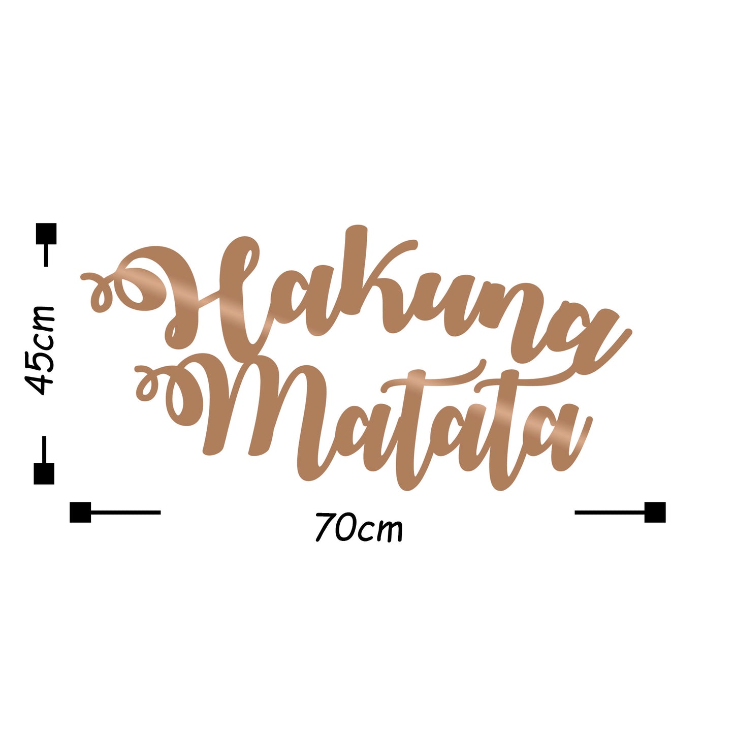 Metalna zidna dekoracija, Hakuna Matata - Copper