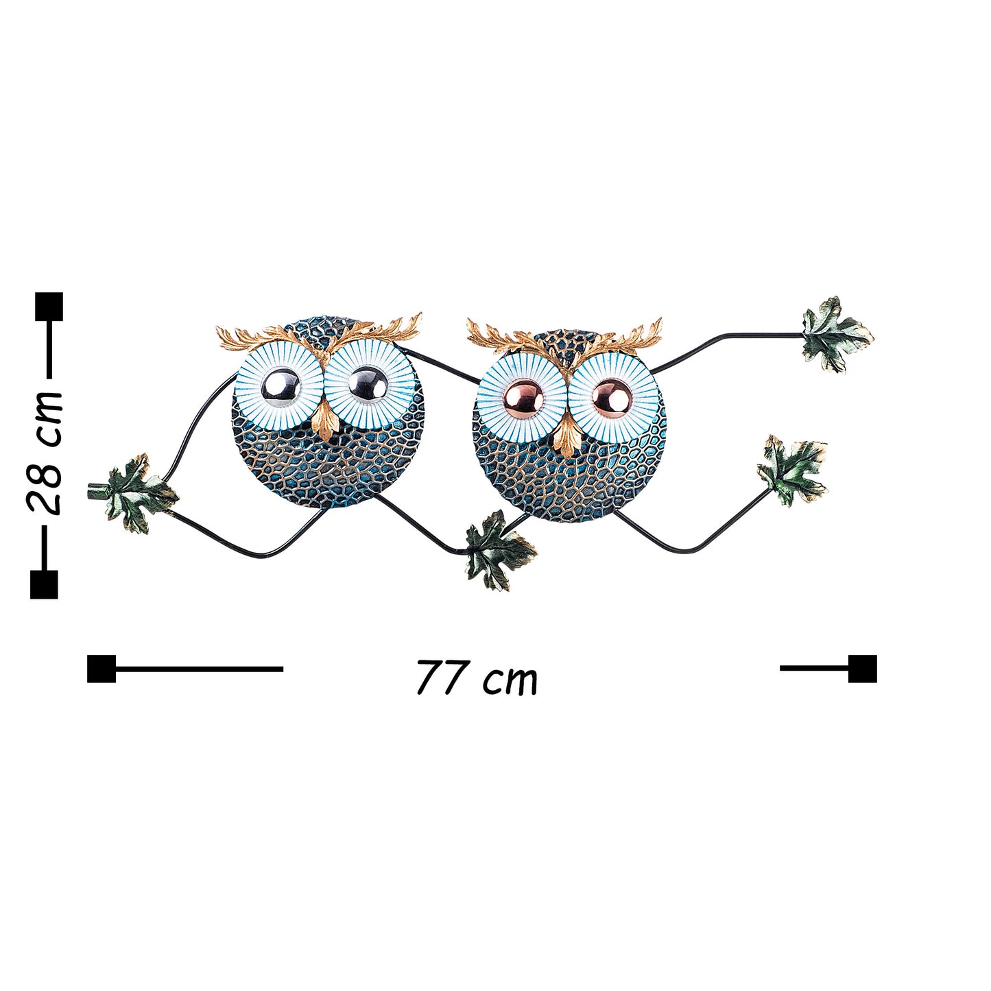 Metalna zidna dekoracija, Owl 3