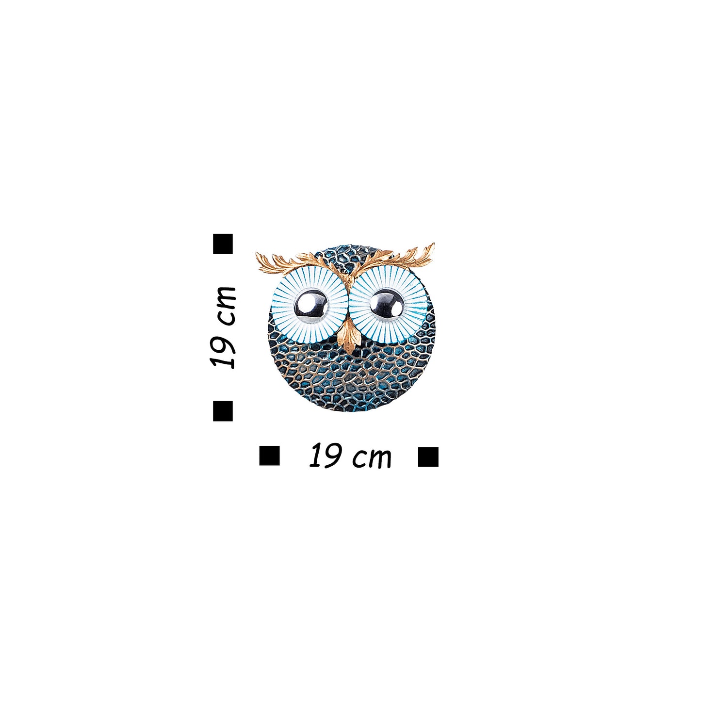 Zidna dekoracija SOVA srebrna, Owl 3 - Silver