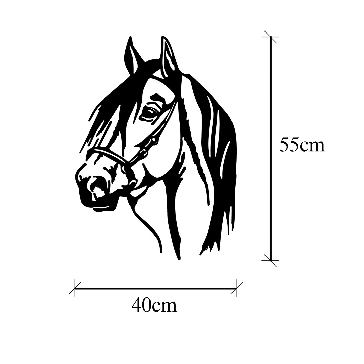 Metalna zidna dekoracija, Horse Head