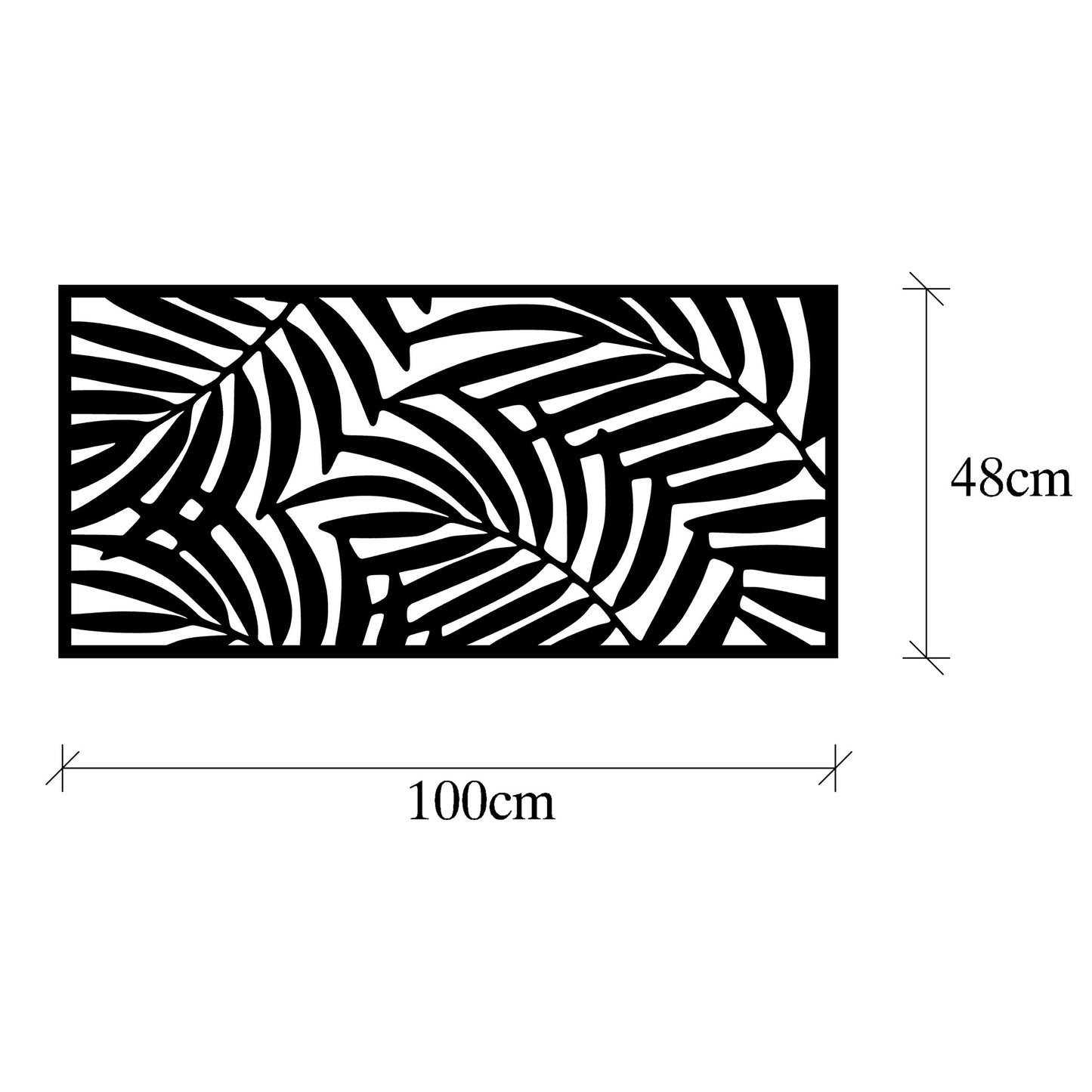 Metalna zidna dekoracija, Decorative Panel 4 - Black