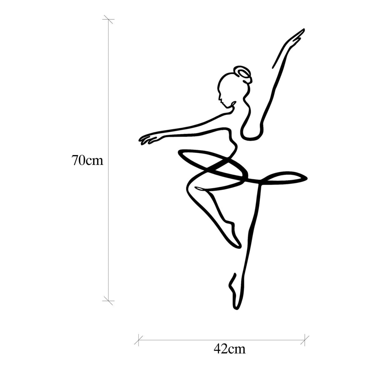 Metalna zidna dekoracija, Ballerina 1