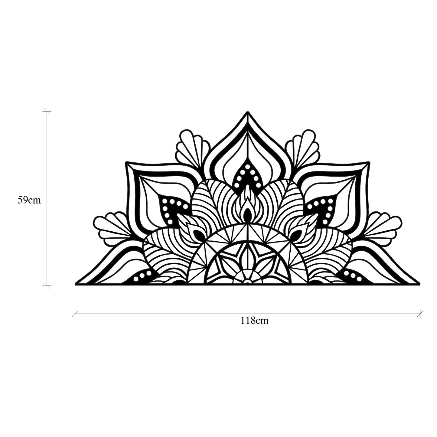 Metalna zidna dekoracija, Mandala-S-1