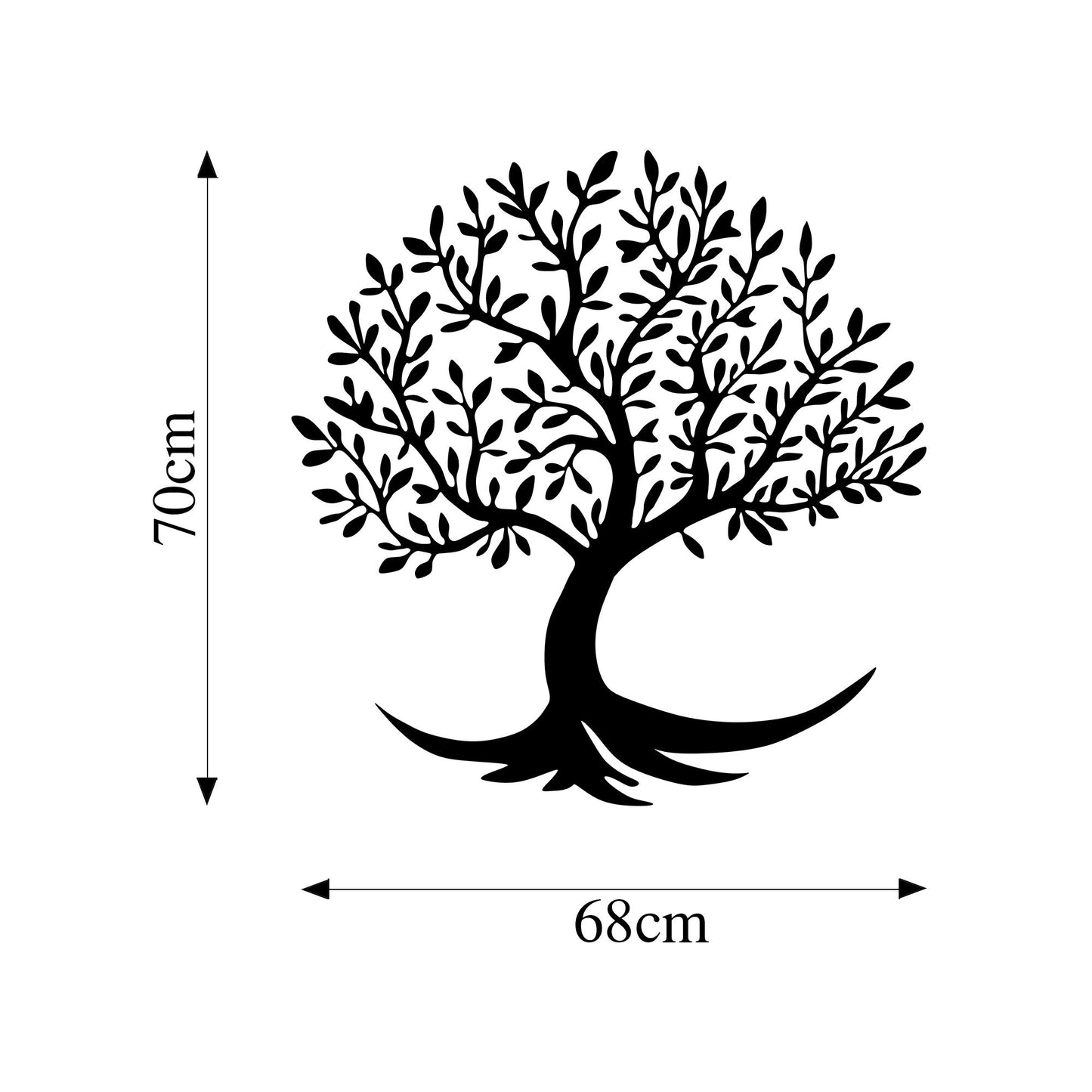 Metalna zidna dekoracija, Monumental Tree 4