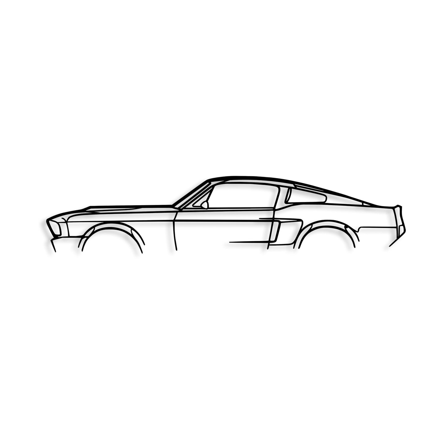 Metalna zidna dekoracija, 1967 Ford Mustang Shelby GT500 Silhouette