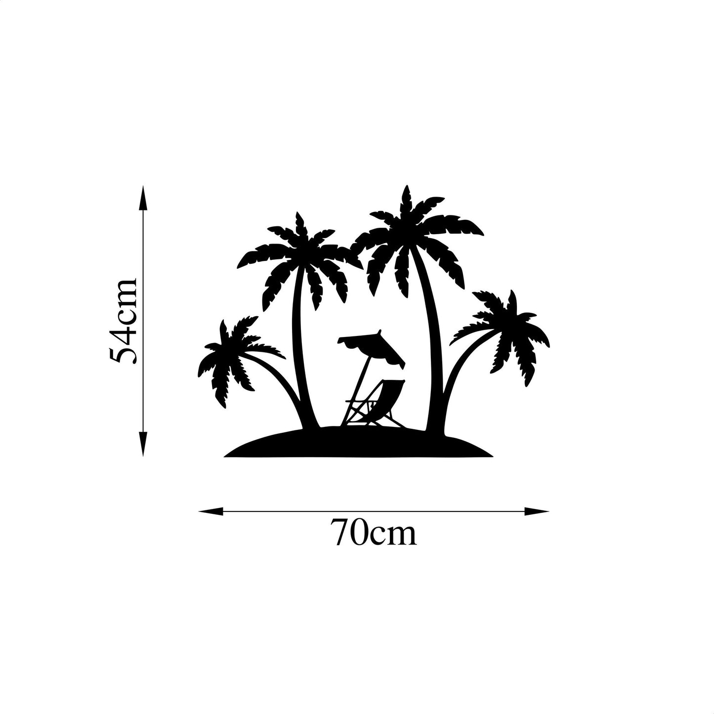 Metalna zidna dekoracija, Palm - 433
