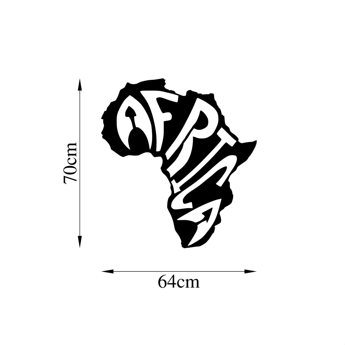 Metalna zidna dekoracija, Africa - 435