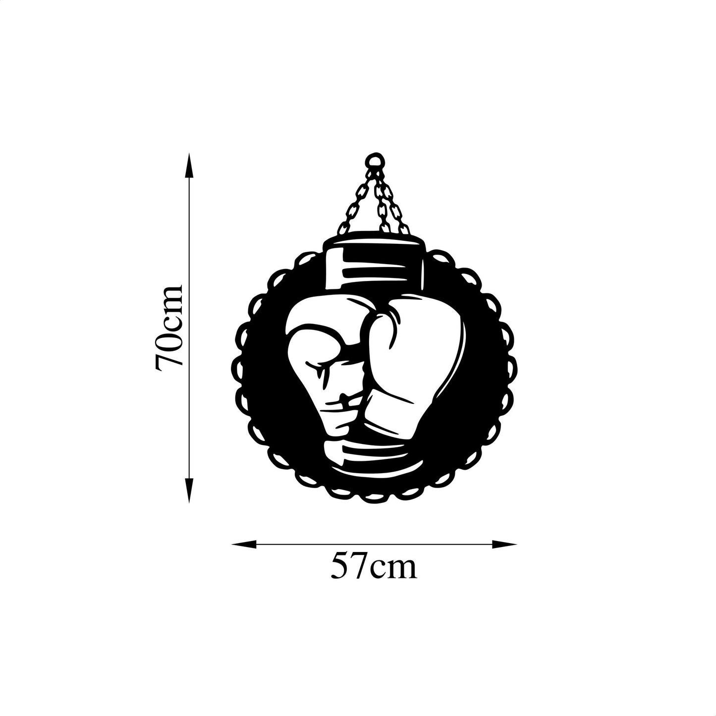 Metalna zidna dekoracija, Boxing - 437
