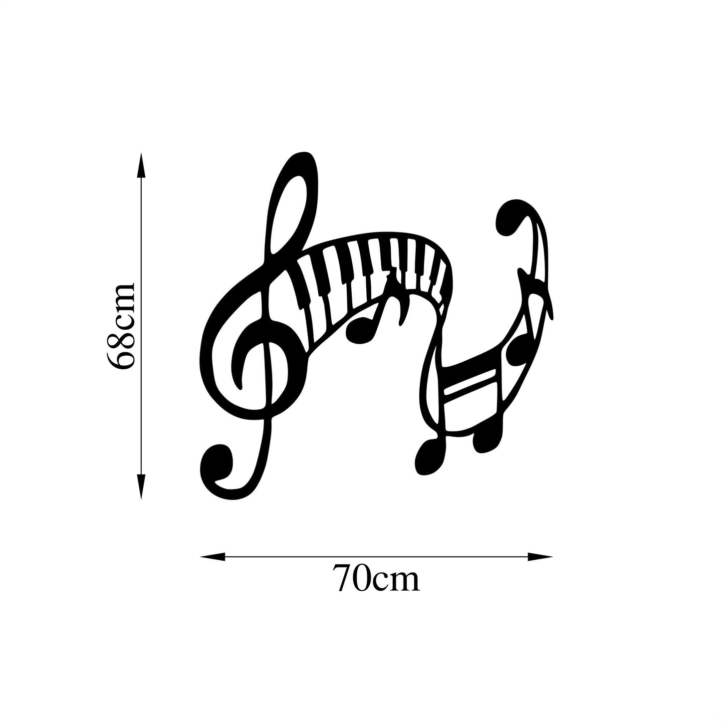 Metalna zidna dekoracija, Musical - 438