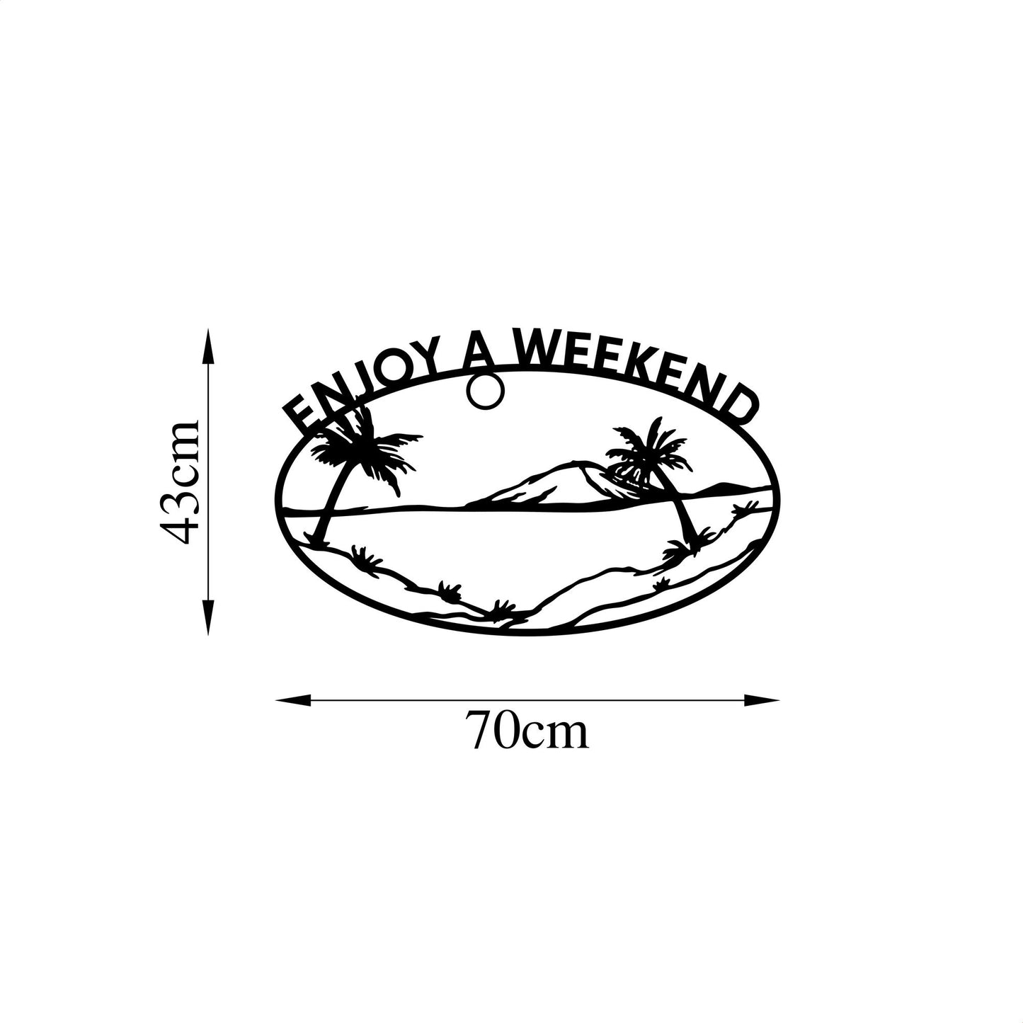 Metalna zidna dekoracija, Enjoy A Weekend - 456