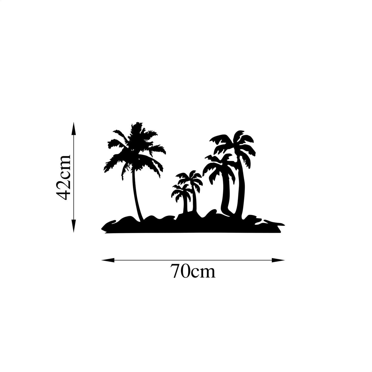 Metalna zidna dekoracija, Palm Trees - 460