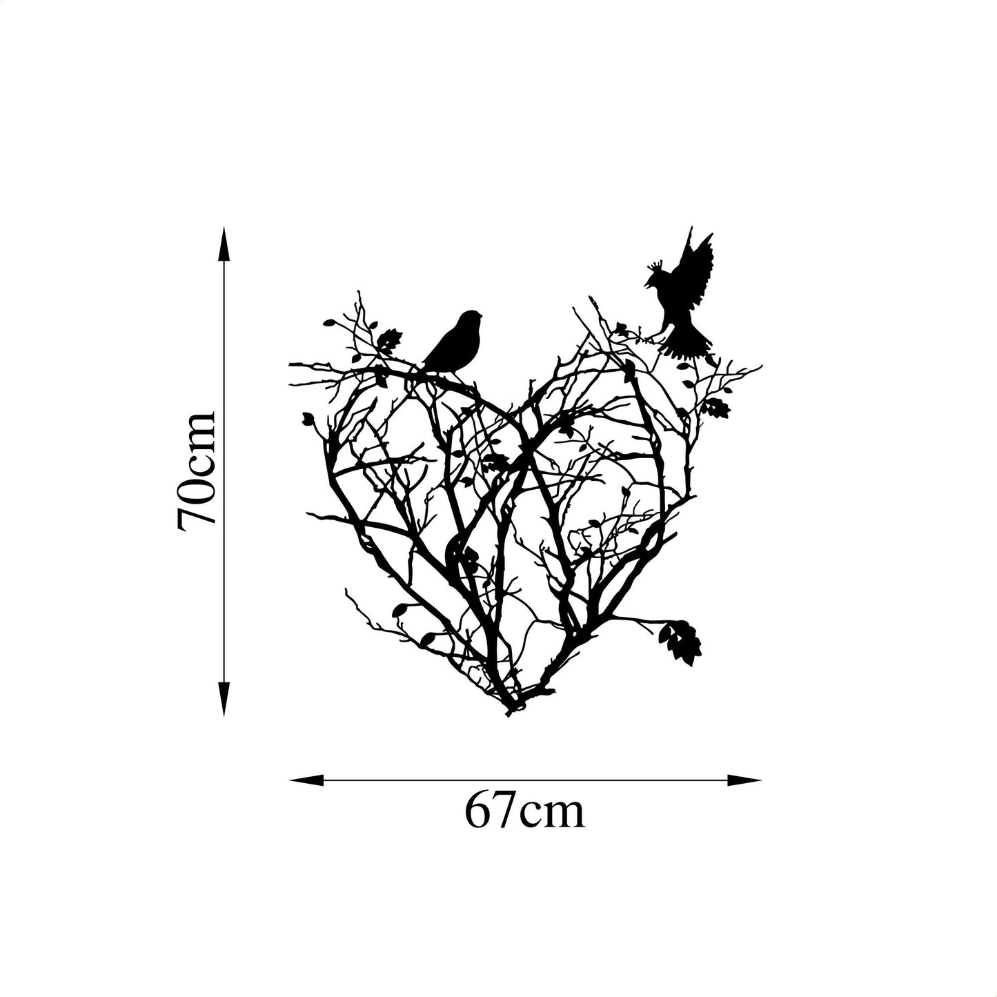 Metalna zidna dekoracija, Bush Hearth - 468