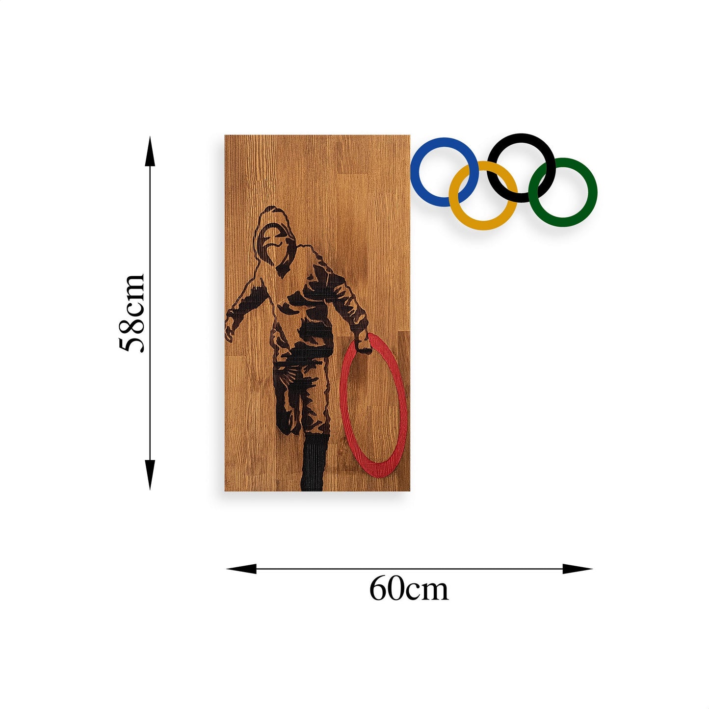 Ukrasni drveni zidni dodatak, Banksy - 14