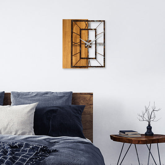 Ukrasni drveni zidni sat, Wooden Clock 37-A