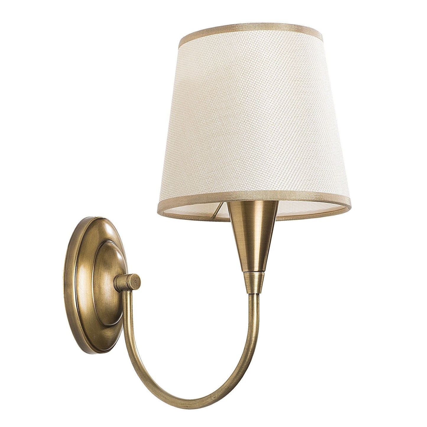 Zidna lampa PARDO antique, metal- platno, 16 x 28 cm, visina 31 cm, promjer sjenila 16 cm, visina sjenila 15 cm. E27 40 W, Pardo - 3031