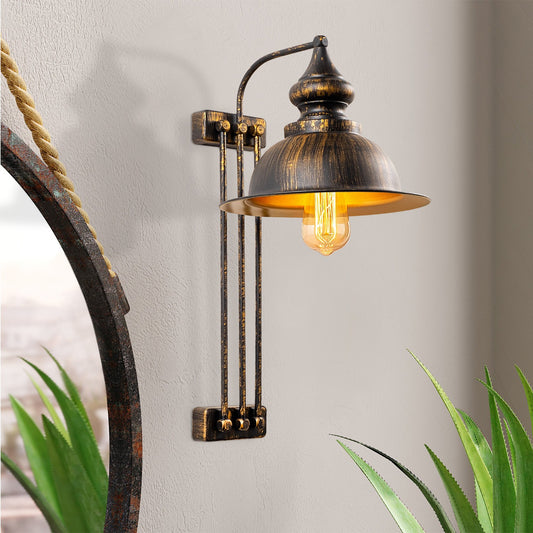 Zidna lampa SALAM antique, metal, 28 x 32 cm, visina 53 cm, promjer sjenila 28 cm, E27 40 W, Sağlam - 3743