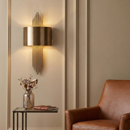 Zidna lampa VINT vintage- zlatno, metal, 35 x 10 x 22 cm, ukupna dimenzija 75 x 10 x 22 cm, E27 40 W, 619 - A