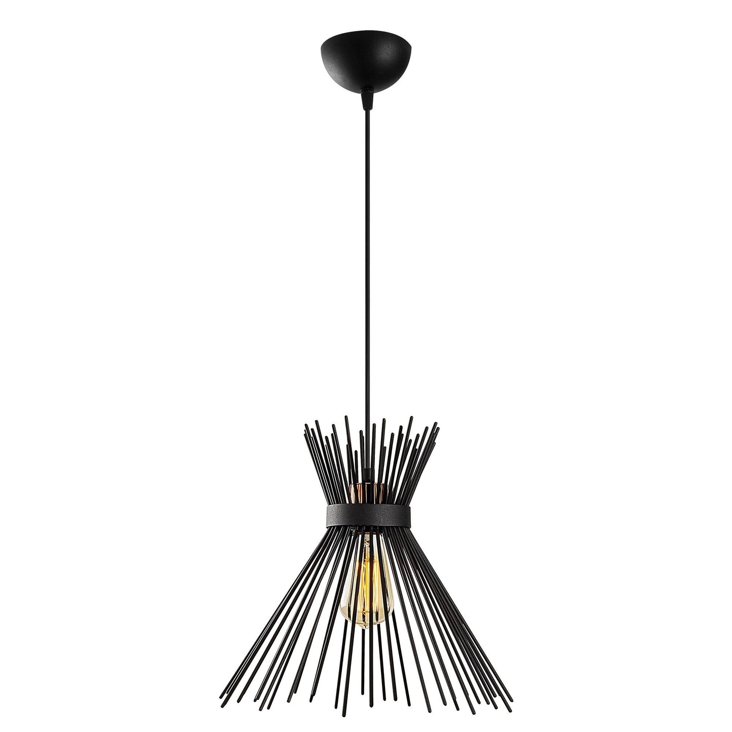 Vislica KIRP crna, metal 34 x 34 cm, visina 131 cm, promjer sjenila 34 cm,visina 35 cm, podesvia visina E27 40 W, Kirpi - 3081