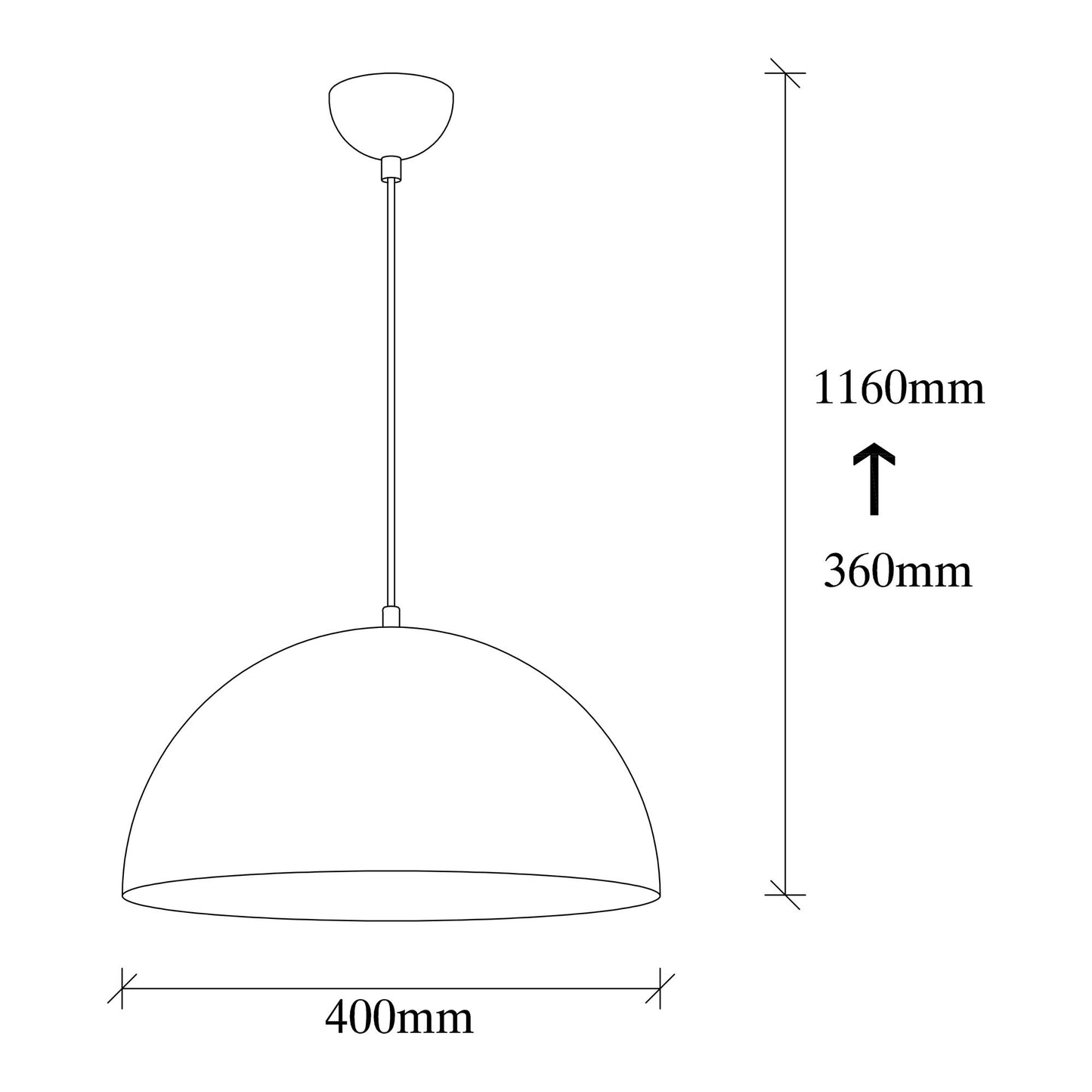 Vislica SILVANO zlatno- crna, metal, promjer 40 cm, visina 116 cm, visina sjenila 40 cm, podesvia visiana, duljina kabla 90 cm, E27 40 W, Sivani - MR - 722
