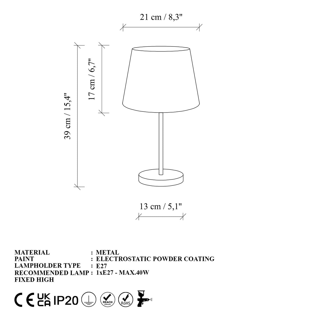 Stolna lampa Abajur - 5104