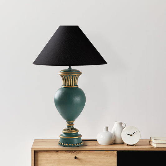 Stolna lampa 726, zelena, crna