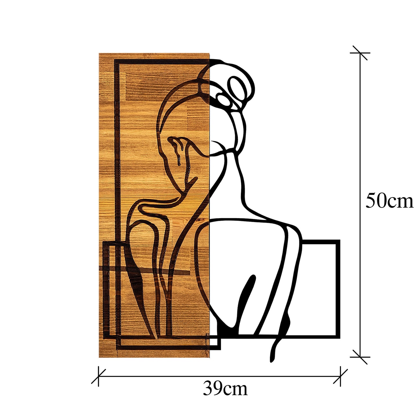 Drvena zidna dekoracija, Woman Posture