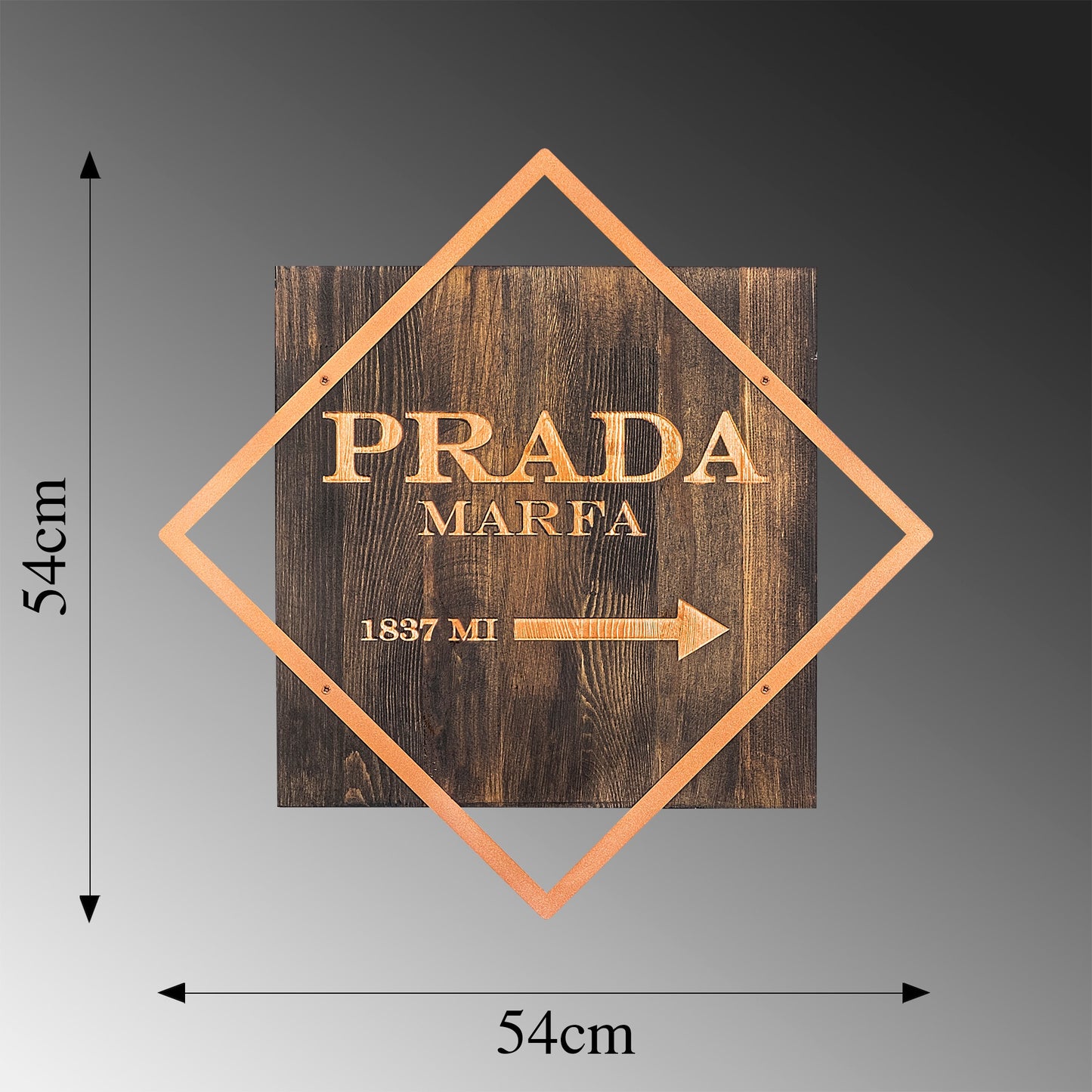Drvena zidna dekoracija, Fashion - Copper