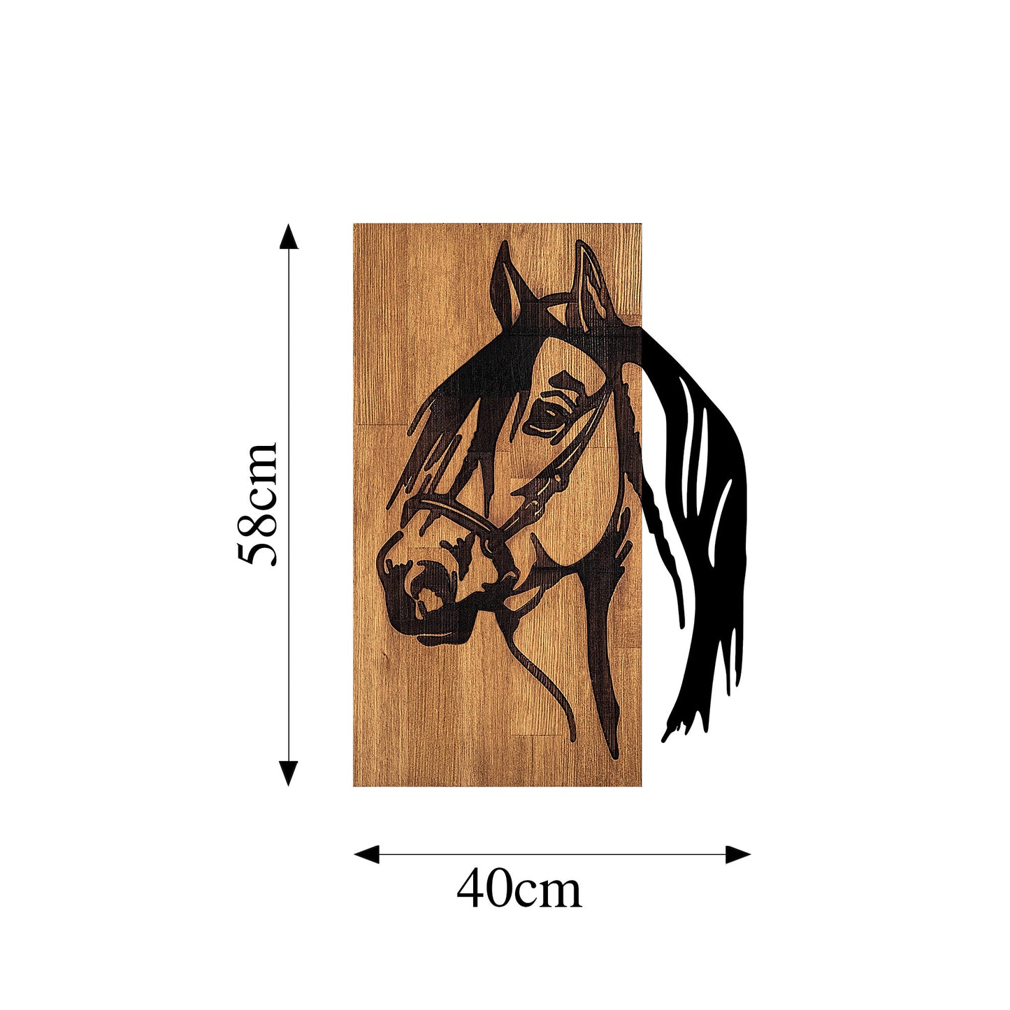 Drvena zidna dekoracija, Horse - 317