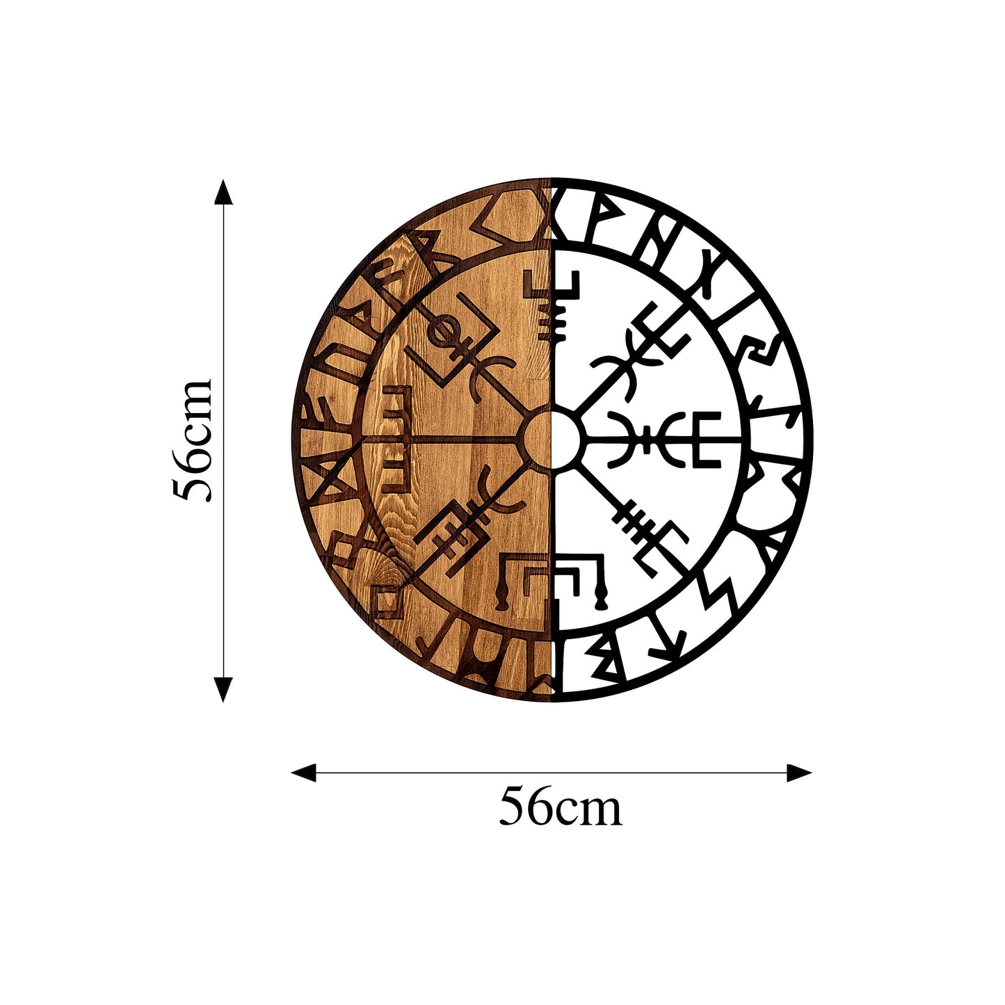 Drvena zidna dekoracija, Vegvisir - 331