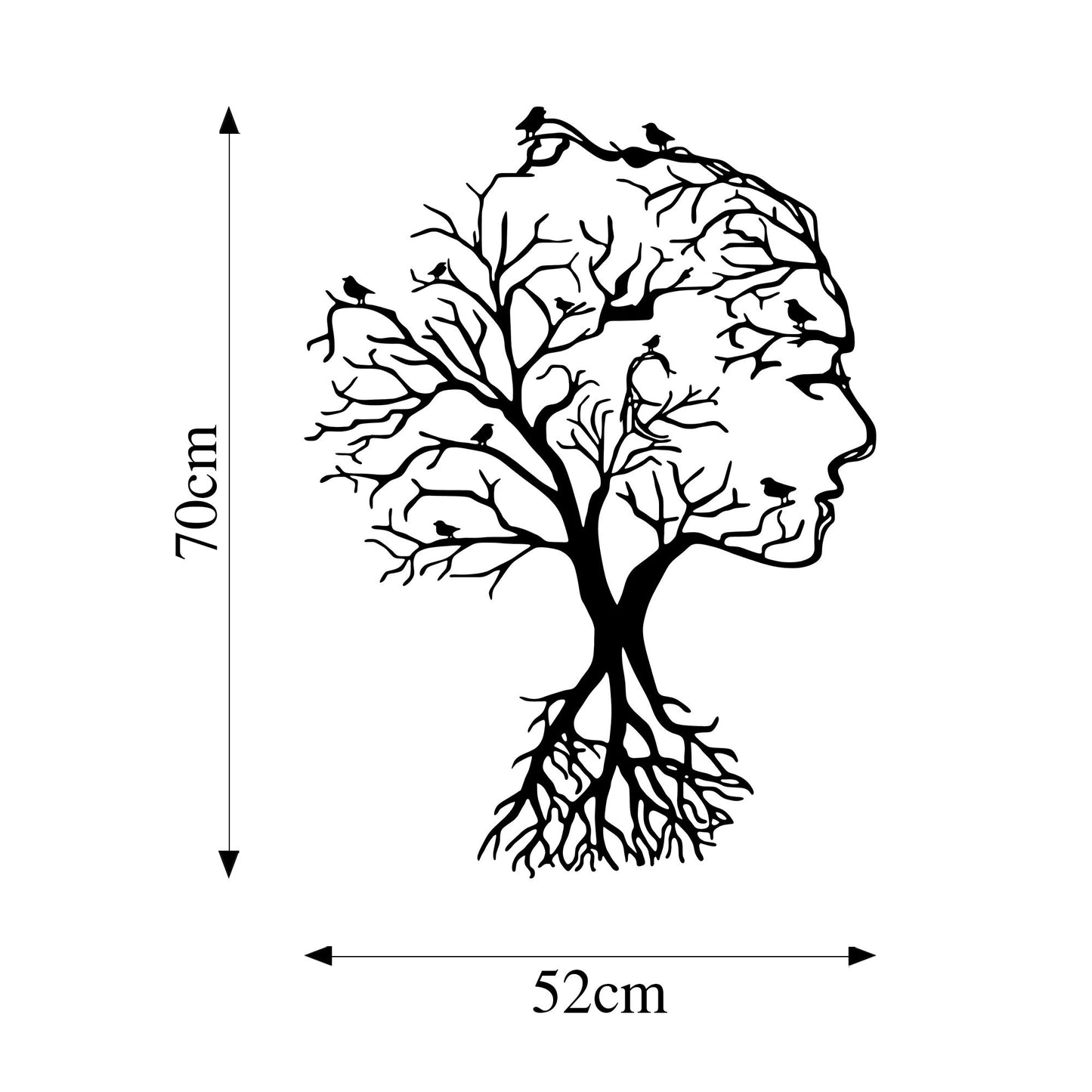 Metalna zidna dekoracija, Acacia Tree - 266