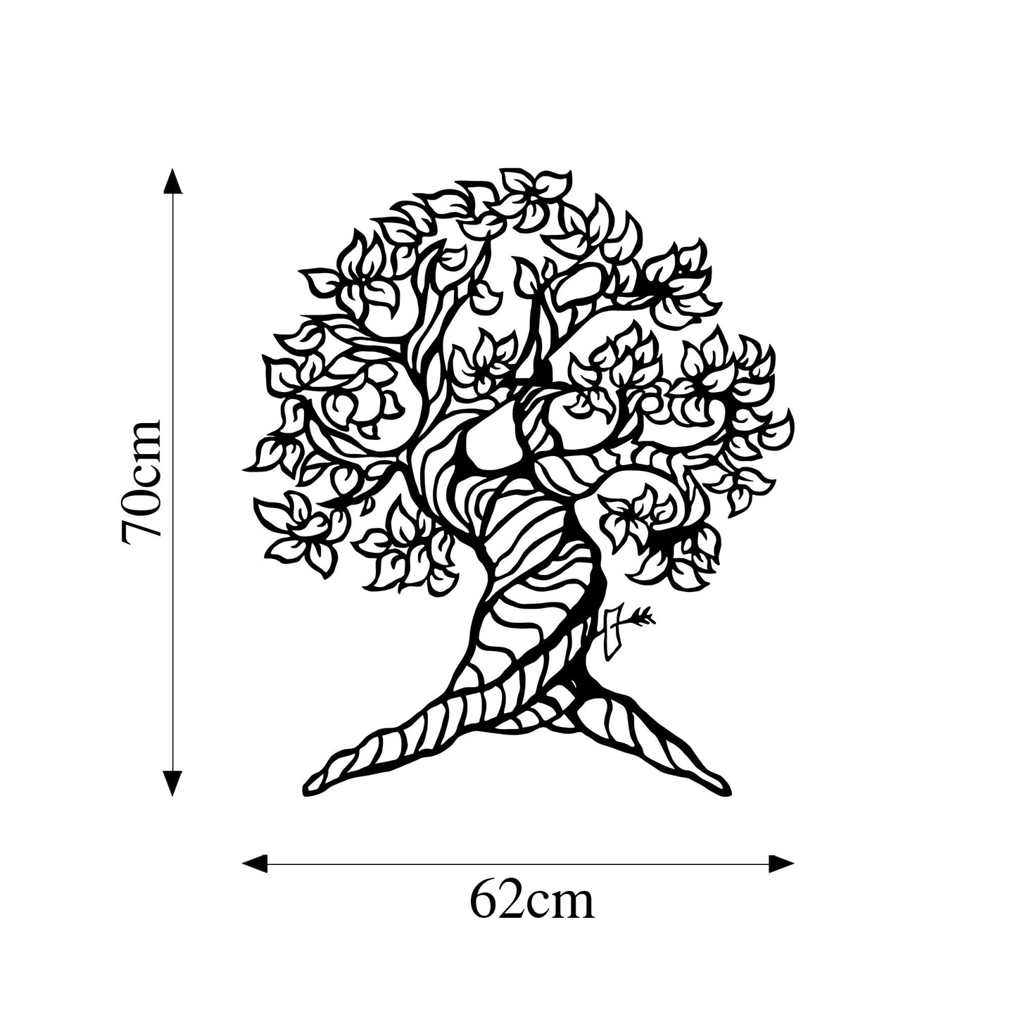 Metalna zidna dekoracija, Monumental Tree - 275