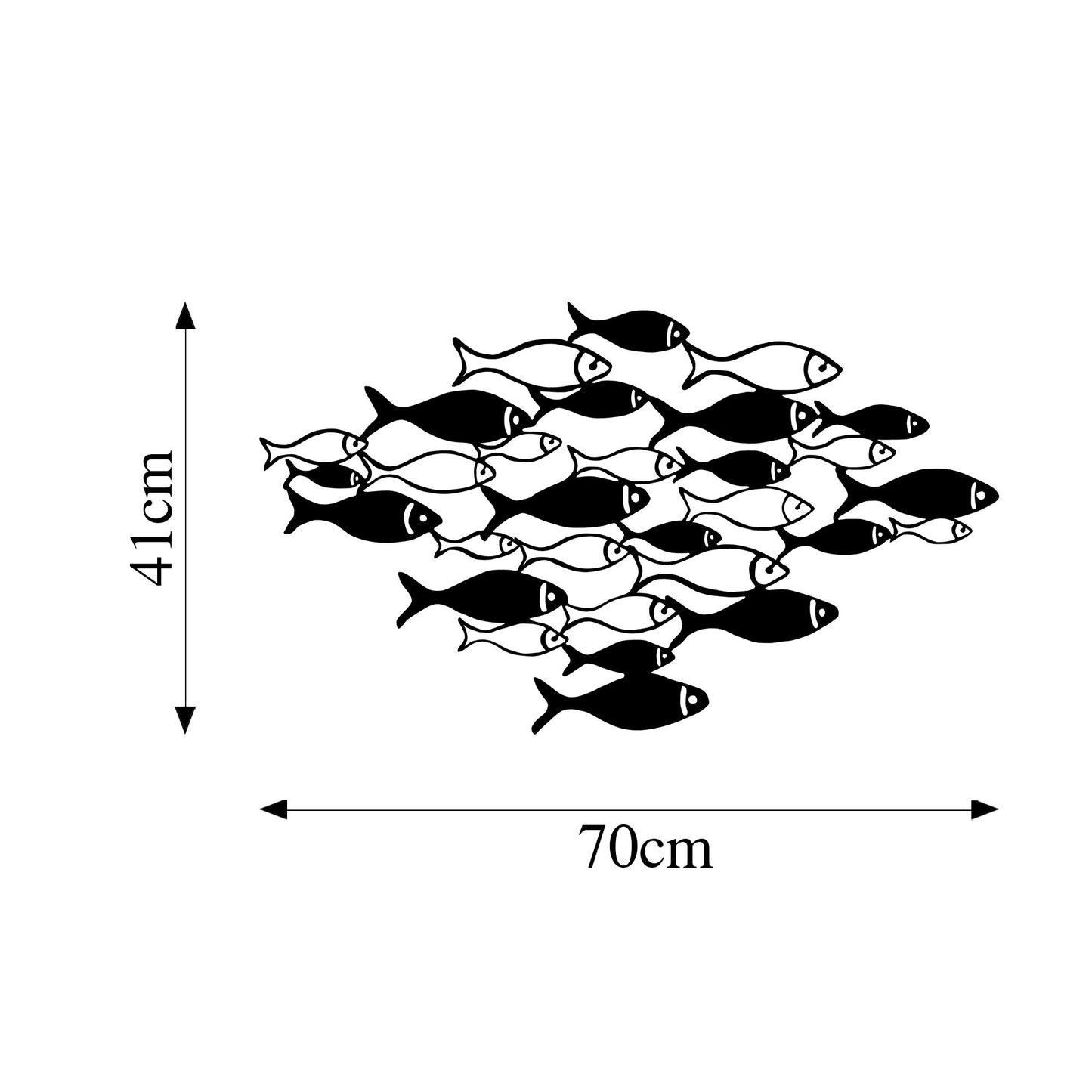 Metalna zidna dekoracija, Fishes - 276