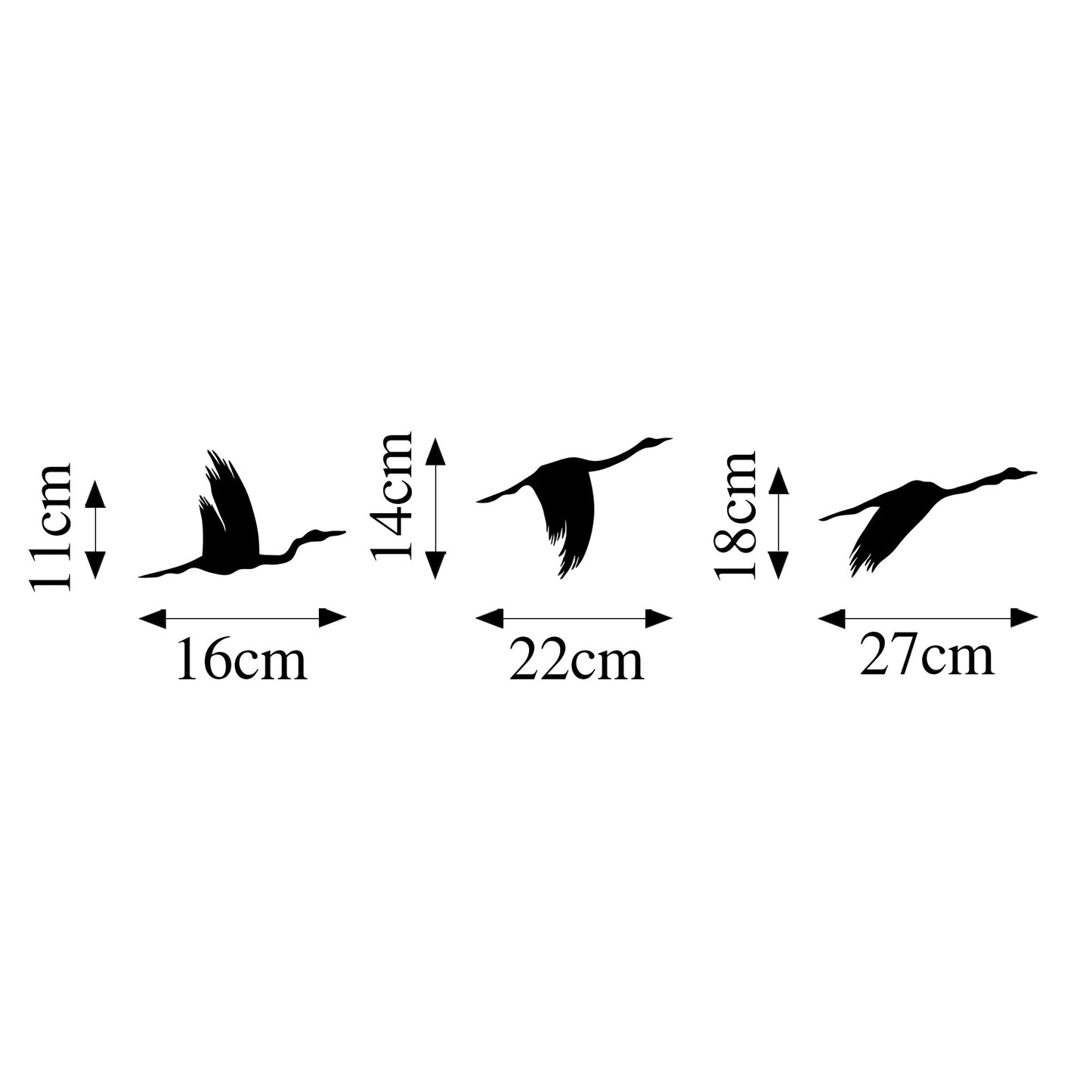 Metalna zidna dekoracija, Migrant Birds - 291