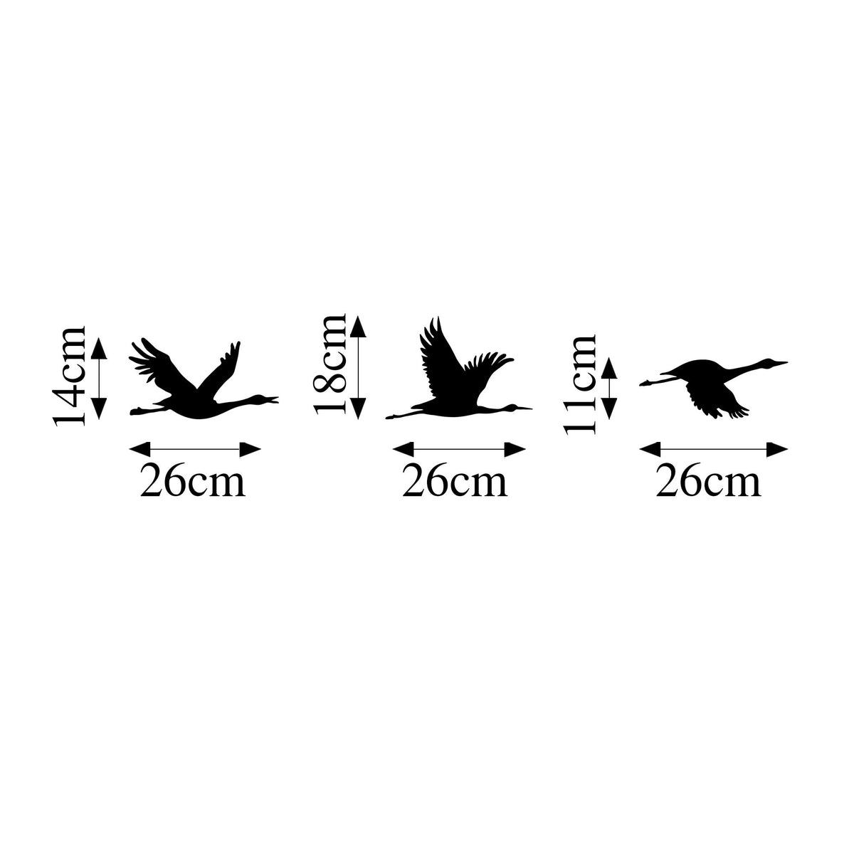 Metalna zidna dekoracija, Migrant Birds - 302