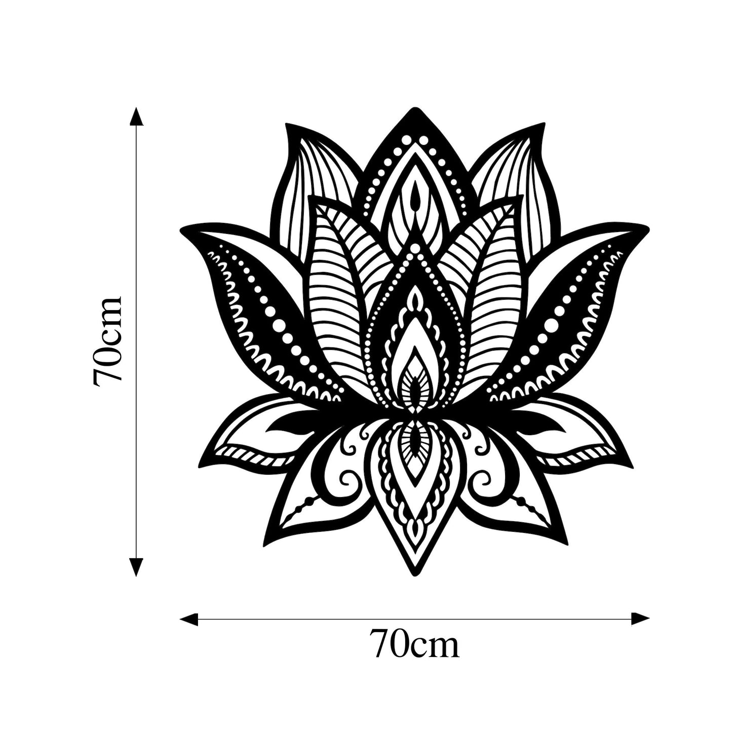 Metalna zidna dekoracija, Lotus - 314