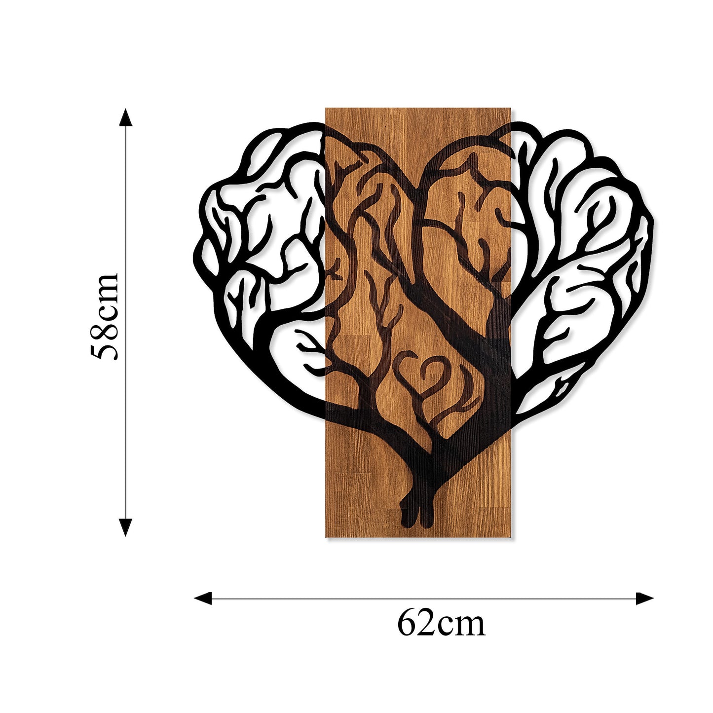 Drvena zidna dekoracija, Brain Tree