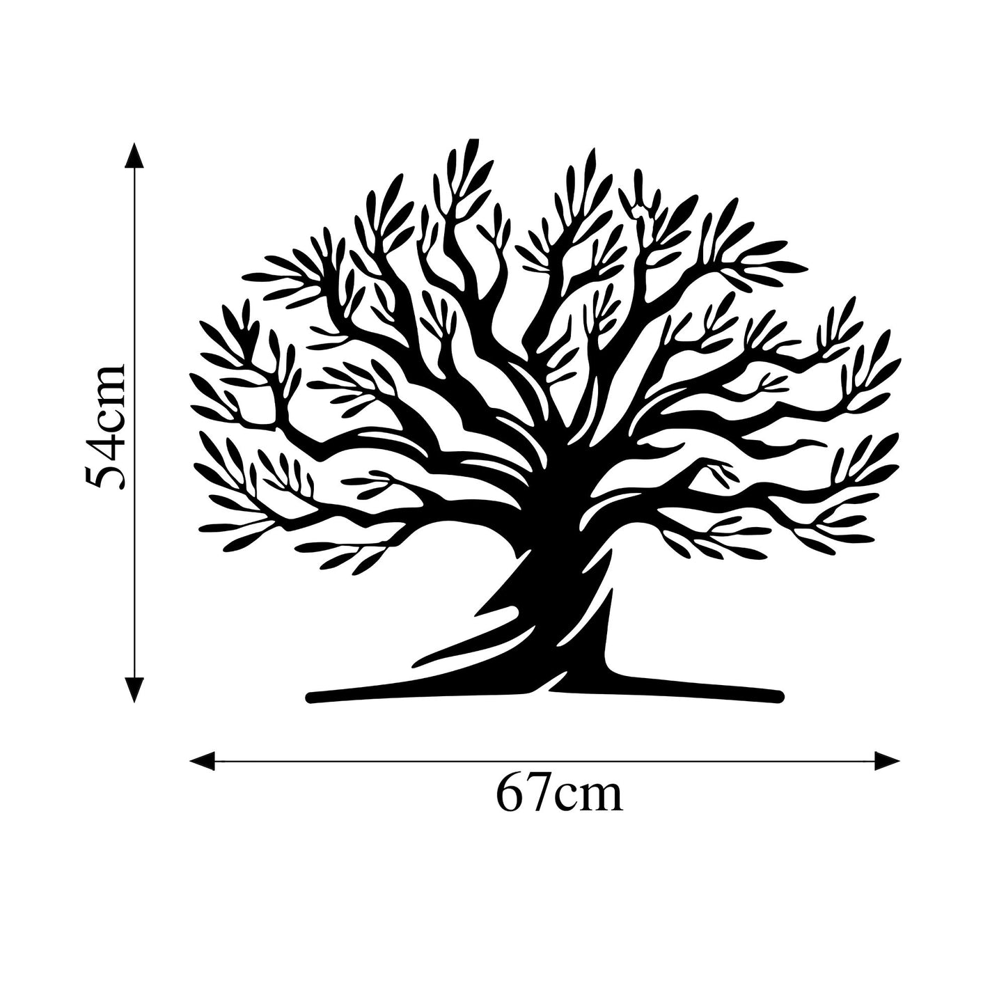 Metalna zidna dekoracija, Monumental Tree 18