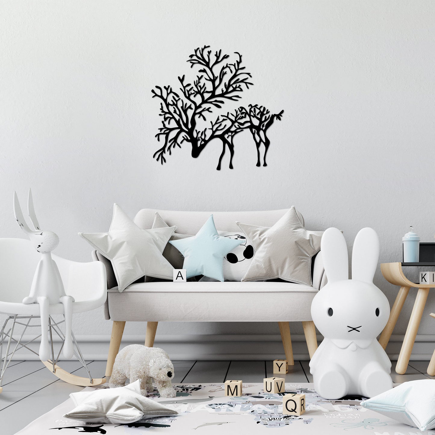 Metalna zidna dekoracija, Deer 2