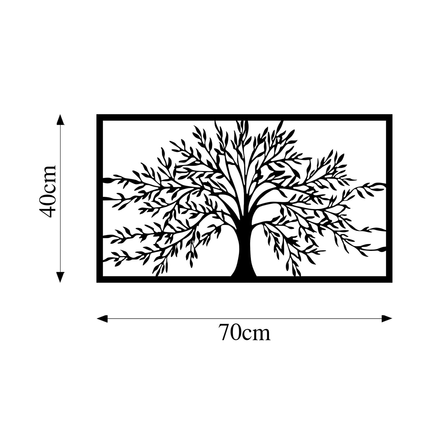 Metalna zidna dekoracija, Monumental Tree