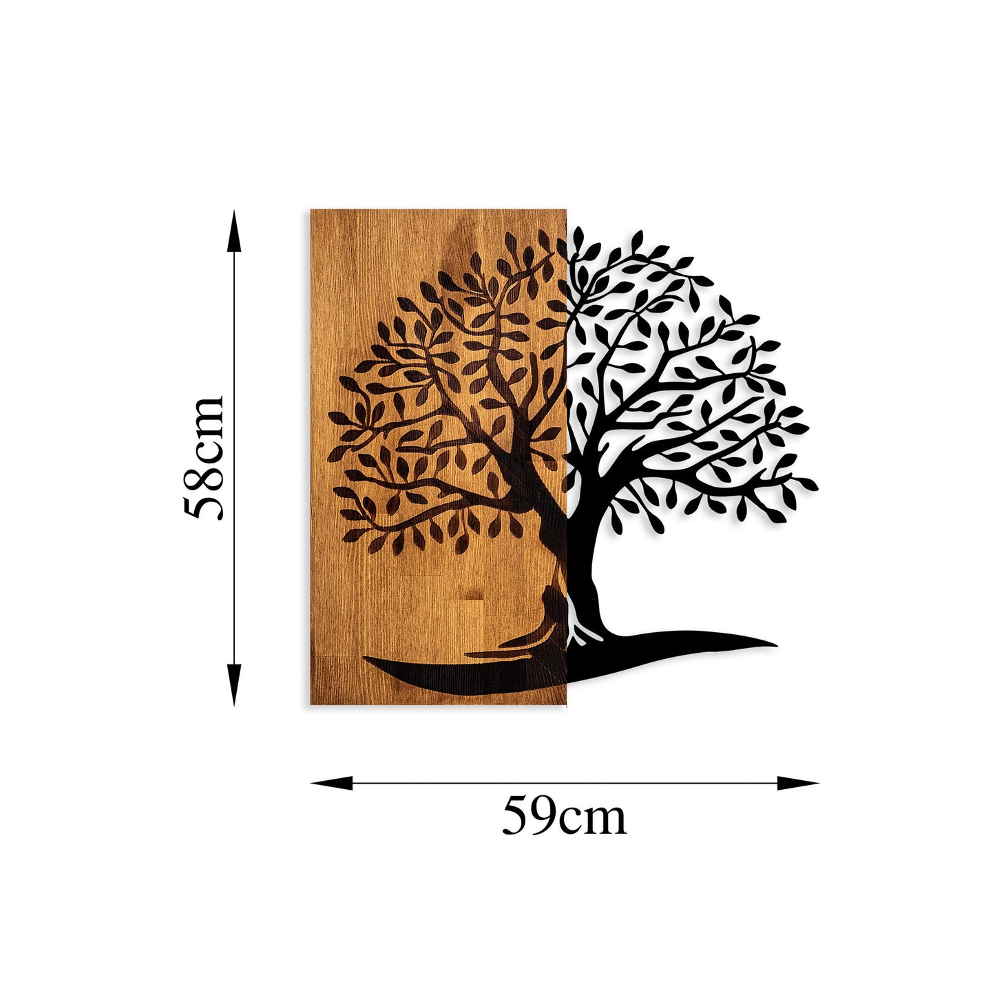 Ukrasni drveni zidni dodatak, Monumental Tree - 374