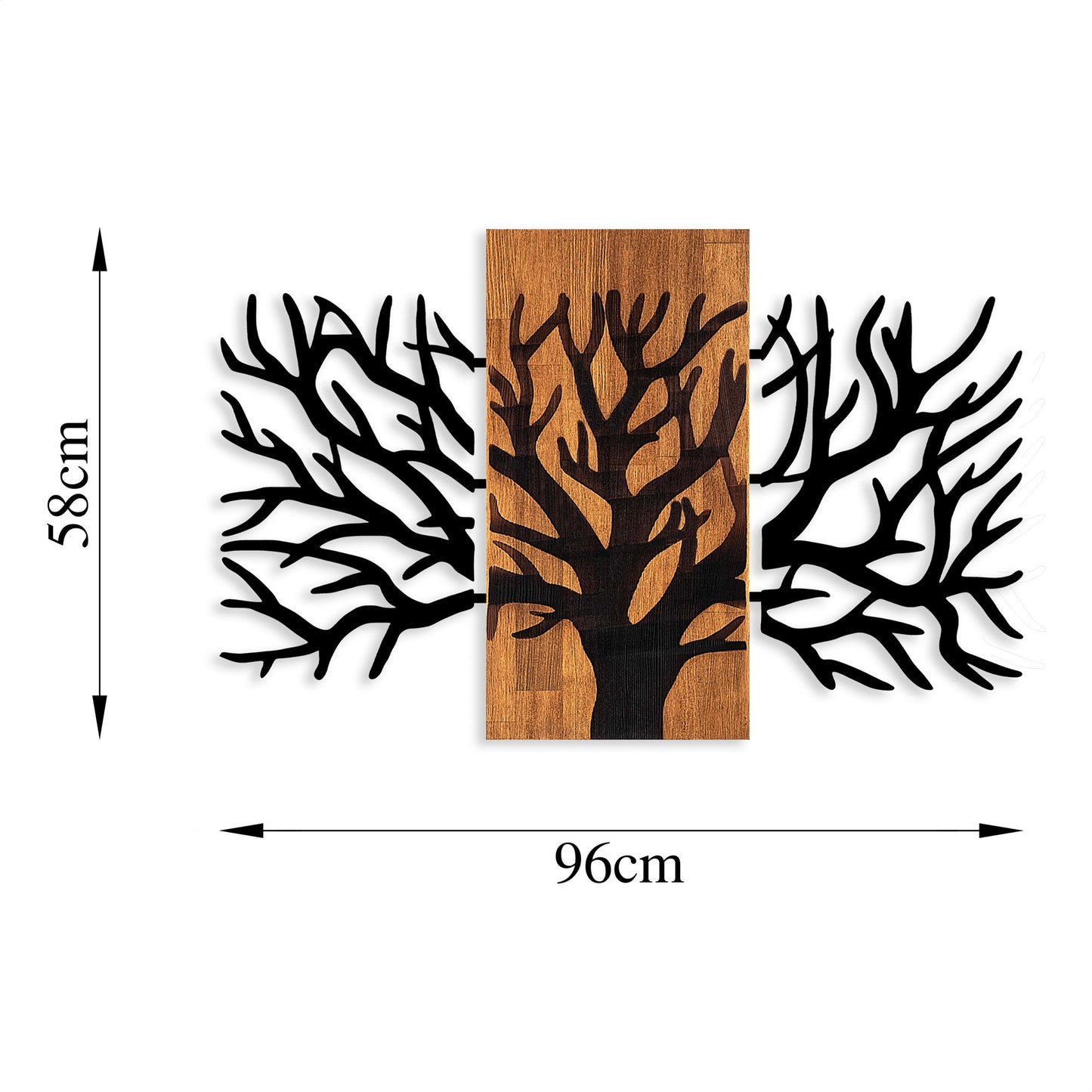Ukrasni drveni zidni dodatak, Horn Tree - 381